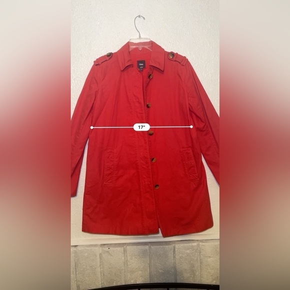 Gap Hawaiian red button front jacket size small - Picture 4 of 10